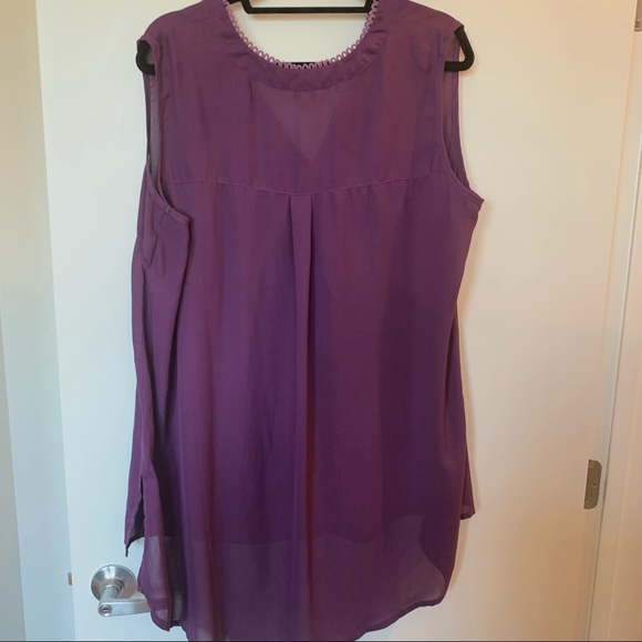 Womens Plus Size MPH Collection Purple Tank Top 2X - Picture 5 of 9